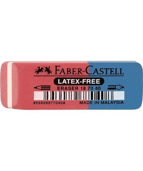 Γόμα Faber Castell Rubber κόκκινο μπλε 187040