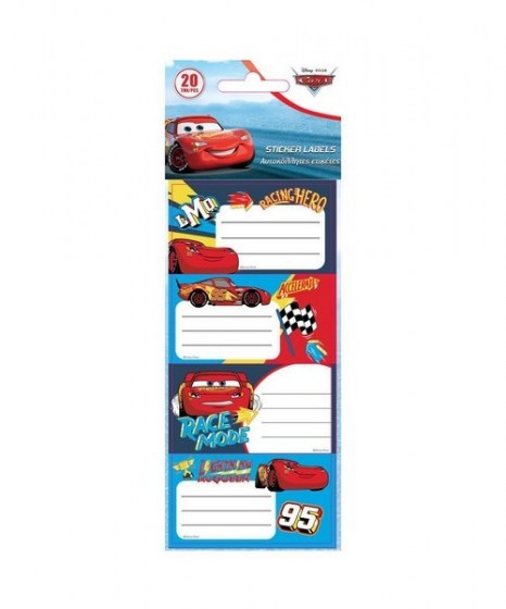 Ετικέτες Αυτοκόλλητες Disney Cars 20τμχ 563182