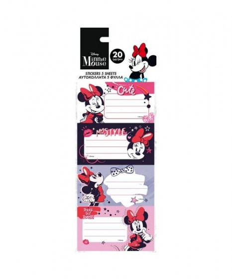 Ετικέτες Αυτοκόλλητες Minnie Mouse 20τμχ 563181