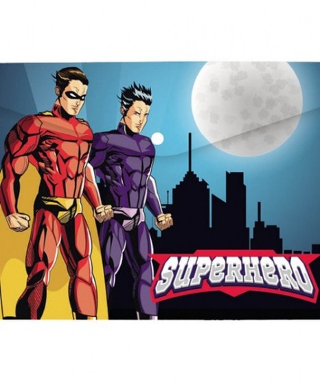 Φάκελος κουμπί Salko Superheroes Α4 3 σχέδια