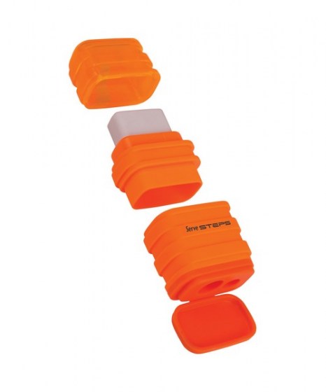 Γόμα Ξύστρα Serve Steps Fluo 