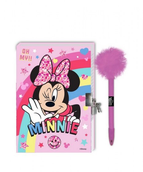 Ημερολόγιο κλειδαριά στυλό Pom Pom Must Minnie Mouse