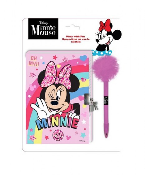 Ημερολόγιο κλειδαριά στυλό Pom Pom Must Minnie Mouse