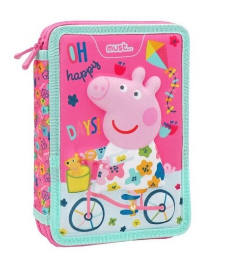 Κασετίνα διπλή γεμάτη Must Peppa Pig Happy Days 482702