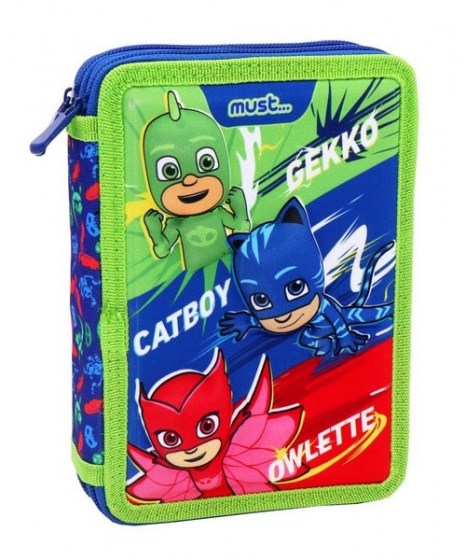 Κασετίνα διπλή γεμάτη Must PJ Masks Calling all heroes 484257