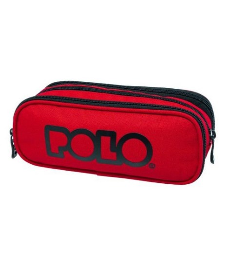 Κασετίνα τριπλή Polo Triple Box κόκκινη 937005-3000