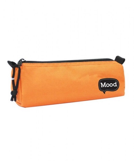 Κασετίνα βαρελάκι Mood Chrome πορτοκαλί 72664