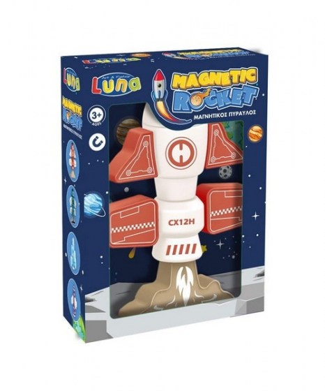 Μαγνητικός Πύραυλος Λευκός Luna Toys 621994