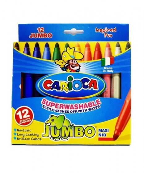 Μαρκαδόροι Carioca Jumbo Super washable 