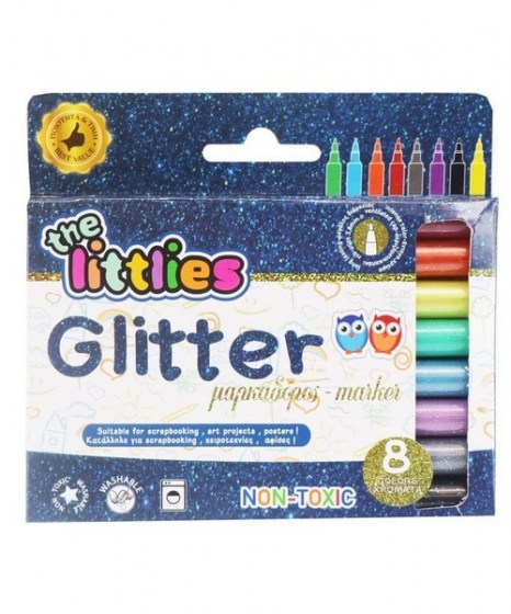 μαρκαδόροι ζωγραφικής The Littlies Glitter 8 χρώματα
