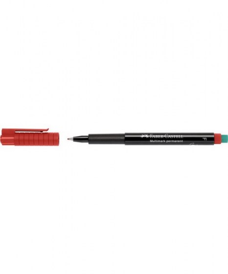 Μαρκαδόρος Faber Castell Multimark F 151321 κόκκινος