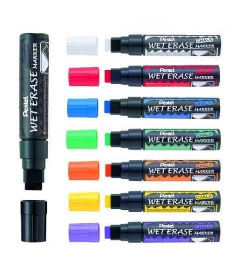 Μαρκαδόρος Υγρής Κιμωλίας Pentel Wet Erase Jumbo 