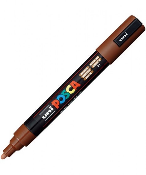 Μαρκαδόρος Uni Posca Medium PC-5M καφέ
