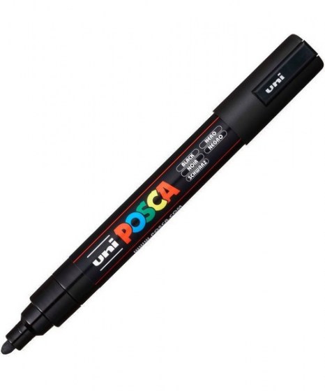 Μαρκαδόρος Uni Posca Medium PC-5M μαύρος