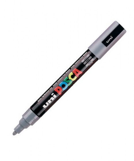 Μαρκαδόρος Uni Posca PC-5M Medium Γκρι