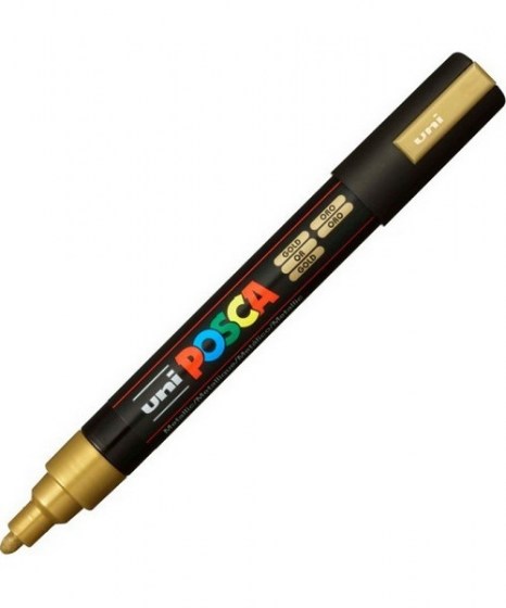 Μαρκαδόρος Uni Posca PC-5M Medium Χρυσός