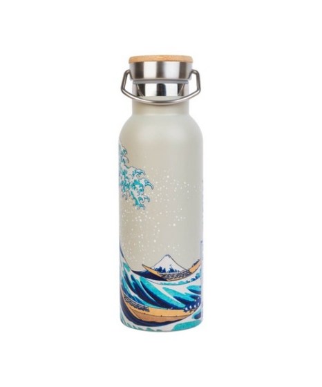 Μεταλλικό Μπουκάλι Λαβή 500ml JAPANESE ART Hokusai by Kokonote BMA03(a).