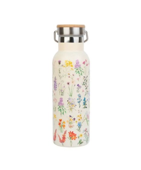 Μεταλλικό Μπουκάλι με Λαβή 500ml Botanical Wild flowers by Kokonote 