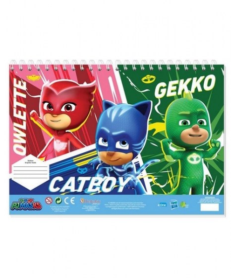 Μπλοκ Ζωγραφικής PJ Masks Στένσιλ Αυτοκόλλητα 