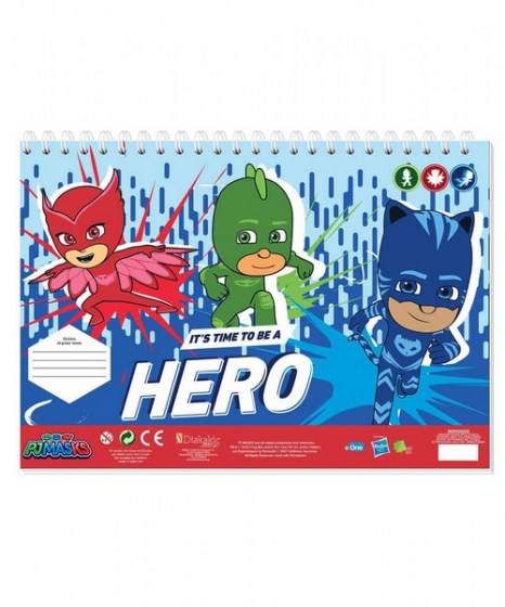 Μπλοκ Ζωγραφικής PJ Masks Στένσιλ Αυτοκόλλητα 