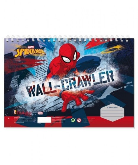Μπλοκ Ζωγραφικής Spiderman A4 30φ 2 σχέδια 508035