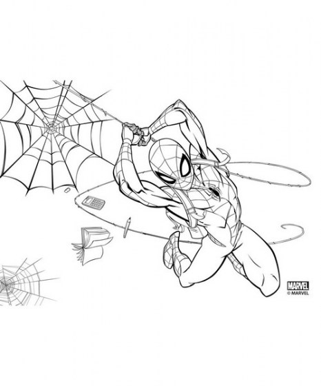 Μπλοκ Ζωγραφικής Spiderman Στένσιλ Αυτοκόλλητα 