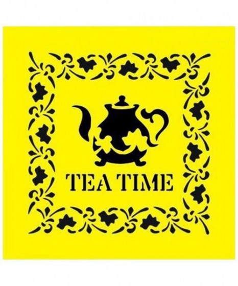 Στένσιλ πλαστικό Tea Time