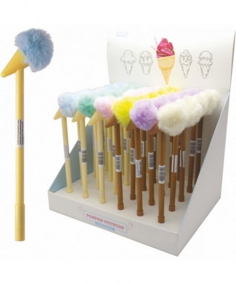 Στυλό Ball point Pom pom Ice cream 6 χρώματα