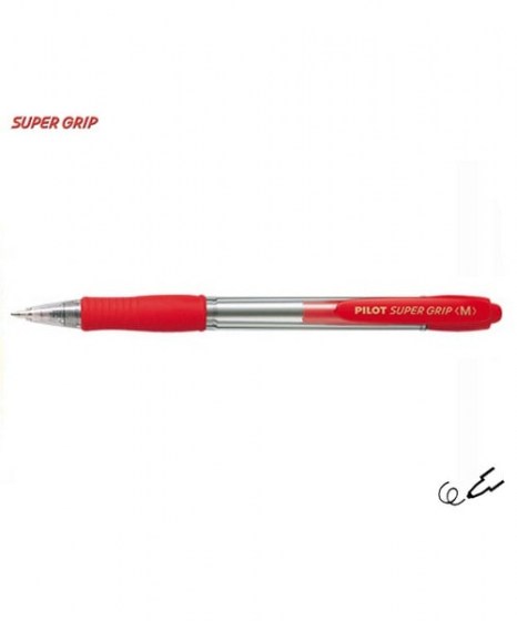 stylo-pilot-super-grip-medium-kokkino