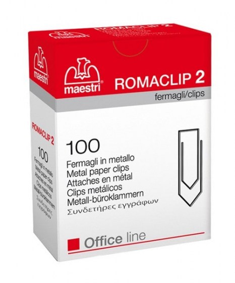 Συνδετήρες μεταλλικοί Maestri Romaclip No 2 