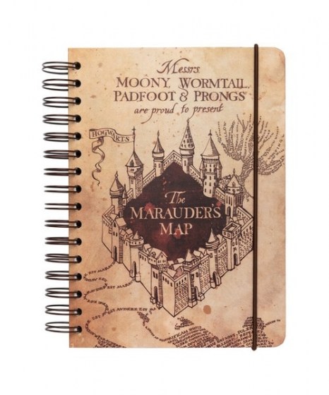 Τετράδιο Σπιράλ Λάστιχο τελίτσες HARRY POTTER Marauders Map