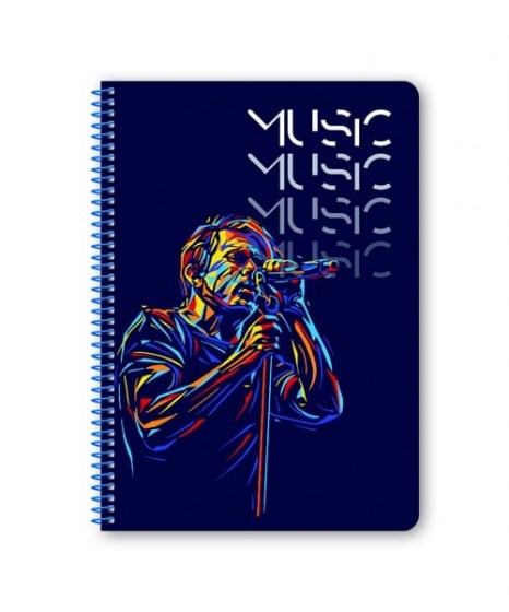 Τετράδιο Σπιράλ Wirelock Music 2Θ A4 4 σχέδια