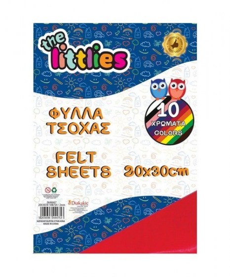 τσόχα χειροτεχνίας The Littlies μπλοκ 10 χρώματα