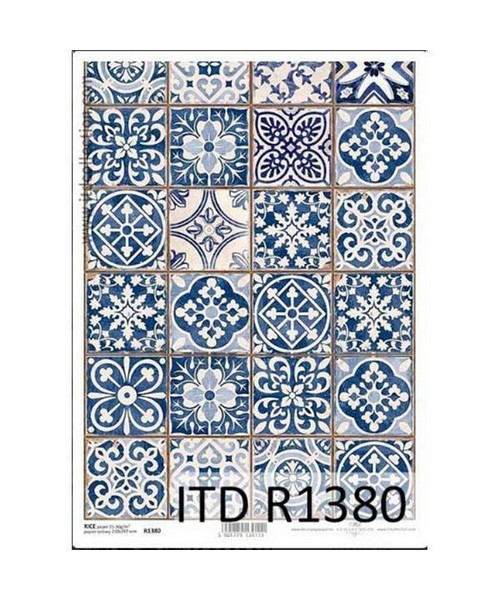 Ριζόχαρτο Vintage blue tiles