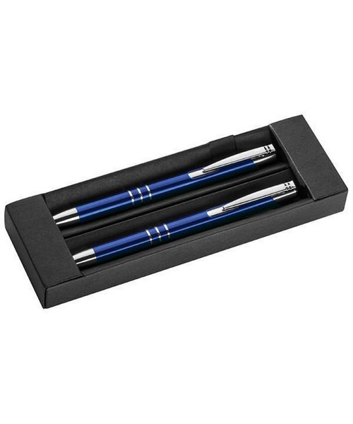 σετ στυλό μολύβι μπλε πολυτελή θήκη
